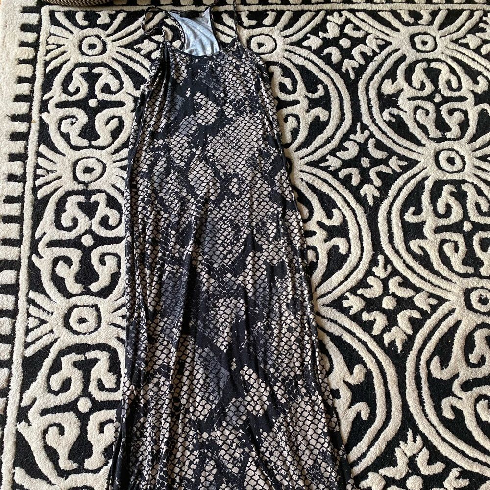 Topshop Snake Skin Print Maxi Dress